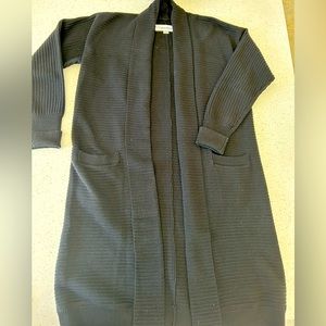 Black heavy weight duster sweater